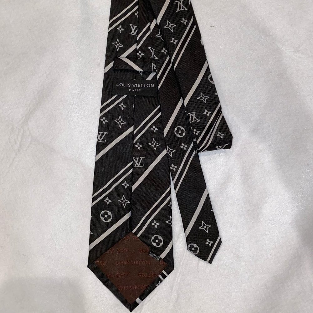 Louis Vuitton - Men's - Monogram - tie - B&W